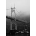 thumbnail image 2 of Berzel, Erin 11x14 Black Ornate Wood Framed with Double Matting Museum Art Print Titled - St. Johns Bridge I, 2 of 4