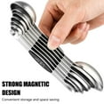 thumbnail image 4 of 9Pack Magnetic Measuring Spoon Set Stainless Steel Measuring Spoons Stackable Double-Sided Teaspoons Metal Accurate Measuring Spoons For Home Kitchen Baking Cooking (Black), 4 of 10