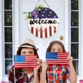 thumbnail image 3 of TIELUTT Independence Day Wooden Welcome Door Sign Holiday No Place like Home for the Holidays Sign Teal Home Decorations for Bathroom Wooden Welcome Sign Front Porch Family Plaque Heads Outdoor Porch, 3 of 6