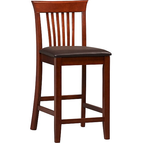 Triena Counter Stool 24", Set of 2, Dark Cherry