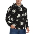 thumbnail image 2 of Salouo Rose Flowers Pattern Men's Fall Hoodie Sweatshirt,Sport Hoodie with Pockets for Men Pullover Casual Hooded Sweatshirt-Small, 2 of 7