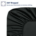 thumbnail image 5 of Subrtex Bed Sheets Wrinkle Resistant Premium Microfiber Deep Pocket Fitted Sheet, Black, Full, 5 of 7