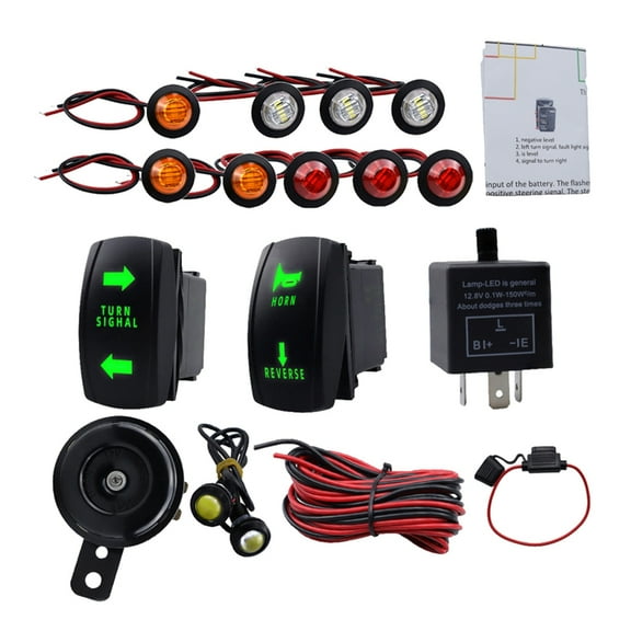 ZPAQI Universal ATV UTV Turn Signal Kits Completes Turn Signal set Plug & Plays set