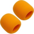 thumbnail image 3 of HUGFEGWE 2Pcs Microphone Cover Foam Mic Cover Handheld Microphone Windscreen Mic Foam Filter Cover Orange for Karaoke DJ, KTV Broadcasting CJB91-111745, 3 of 8