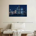 thumbnail image 2 of Elephant Stock Bright Downtown Chicago Wall Art - Horizontal Canvas Wall Art - Living Room Wall Decor - City Canvas - Blue And Beige Decor - 36" x 24", 2 of 8