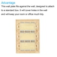 thumbnail image 4 of Brush Wall Plate Decoration Wall Panel Three Gang 163mmx114mm Beige 2 Pcs, 4 of 4