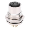 thumbnail image 2 of Jack Socket Panel Mounted Hole F1 Solder Wire Metal Connector 12 Pin Waterproof IP67 M12‑F1‑S12, 2 of 7