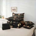 thumbnail image 6 of Homewish Black Brown Aztec Twin Bedding Sets 7-Piece, Bohemian Geometric Bedding Comforter Set, Rustic Lodge Cabin Farmhouse Sheet Sets, Lightweight Room Decor, 6 of 8
