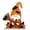 488#A, variant on 2D Wooden Pumpkin Ghost Tabletop Standee, Sturdy Repeated Use Freestanding Compact Cutout, Festive Centerpiece Ornament for Shelf Mantel Indoor Halloween Party Display