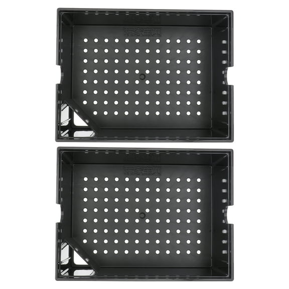 2PCS Aquarium External Filter Upper Box Fish Tank Water Plastic Filter Trickle Box (Black)