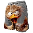 thumbnail image 4 of Xdegoge Funny 3D Animal Print Swim Trunks for Men Quick Drying Board Shorts Novelty Graphic Beachwear Elastic Waist Drawstring Summer Casual Bathing Suits Vacation Shorts, 4 of 5