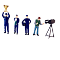 thumbnail image 2 of Figuras de personas a escala 1/64, figuras en miniatura, diseño de mesa de arena, decoración de resina, accesorios de película, decoración de paisaje, Azul oscuro, 2 of 8