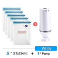 thumbnail image 1 of Electric Handheld Vacuum Sealer Pump Reusable Vacuum Food Storage Zipper Bags Set Bpa Free, 1 of 5