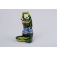 thumbnail image 6 of Keren Kopal  Gymnastic Frog with a Blue Shirt Enamel Painted Trinket Box with Austrian Crystals, 6 of 7