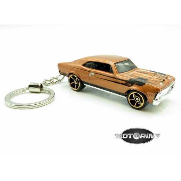 Keychain 1968 '68 Chevy Nova Copper Orange Car Rare Novelty 1:64 Diecast