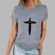 thumbnail image 1 of Fiudx Liquidación de Ofertas Flash Camiseta Informal de Manga Corta con Cuello Redondo Estampada para Mujer, 1 of 4
