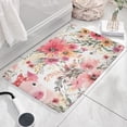 thumbnail image 3 of Pioneer Flower Floral Print Flannel Non Slip Door Rugs,Washable Door Mats Indoor,Decorative Door Mats,Dirt-Resistant and Absorbent Doormat for Entrance,Bedroom,Kitchen,Bathroom,31.5"x17", 3 of 4
