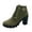Green, variant on NOKIO Women'S Ankle Boots Women's Fashion Solid Color PU Short Boots Women's High Heel Lace Up Short Boots Women'S Knee High Riding Boots Chunky Heel Combat Ankle Bootie Lace up