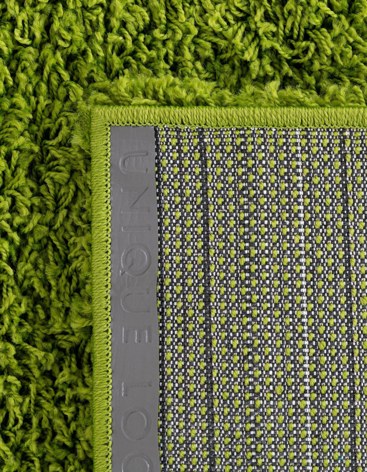 Unique Loom Solid Shag Collection Area Rug (5' 3" x 8' Rectangle Grass Green)