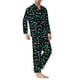 thumbnail image 2 of Fotbe Little Fish Skeleton Pijama de Hombre con Estampado de Manga Larga, Conjunto de 2 Piezas, Ropa de Dormir Suave y Cómoda con Bolsillos-XX-Large, 2 of 7