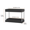 thumbnail image 2 of Under Sink Storage Rack Creative Practical White Multifunctional Plastic Stainless Steel Black Durable Kitchen Organizer, 2 of 5