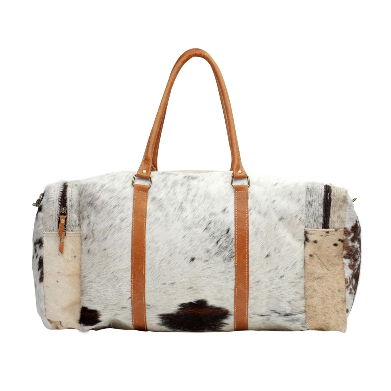 Western Duffel Hopofly Snipe Leather Hairon Travel Weekender Duffle Bag