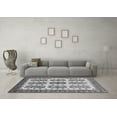 thumbnail image 3 of Ahgly Company Indoor Round Abstract Gray Modern Area Rugs, 4' Round, 3 of 4