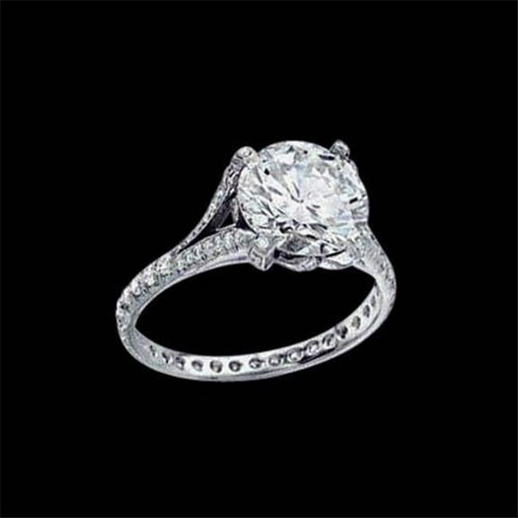 Harry Chad Enterprises 64989 3.11 CT Diamond Royal Engagement Ring Set with Accents, White Gold - Size 6.5