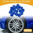 thumbnail image 2 of Unique Bargains 20 Pcs Wheel Lug Nut Bolt Cap Cover Protection Silicone Fluorescent Blue, 2 of 7