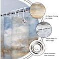 thumbnail image 6 of Abstract Shower Curtain for Bathroom Decor 72Wx72H Blue Gold Modern Aesthetic Minimalist Ocean Sea Sunset Oil Painting Simple Art Printed Fabric Polyester Waterproof 12 Pack Plastic Hooks, 6 of 6