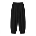 thumbnail image 5 of Womens Wide Leg Balloon Pants Casual Trendy Elastic Waist Wide Leg Harem Pants Baggy Pleated by Yigetop Black L, 5 of 7