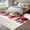 Red Beige, variant on Area Rug for Living Room, Red Roses Non-Slip Indoor Large Carpet for Bedroom/Dining Room, High Heel Modern Art Washable Low-Profile Rectangle Floor Runner Rugs - 5 x 8 Ft