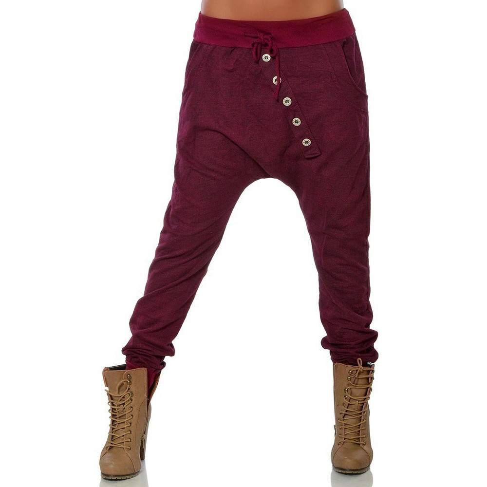 Cargo Pants Women Girlfriend Hipsters Harem Bloomers Baggy Trousers For