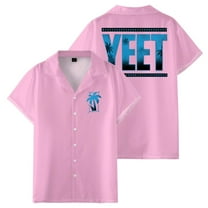 Jey Uso Yeet Shirt Women Men Camp Collar Short Sleeve V-Neck Fashion Shirts