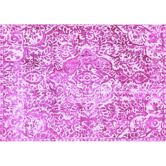 Ahgly Company Indoor Rectangle Abstract Purple Modern Area Rugs, 8' x 12'