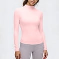 thumbnail image 5 of Weikingp Tight Fitting Shirts For Women，Basic Tees For Women Scrub Undershirt Long Sleeve Long Sleeve Shirts Long Sleeve Tight Shirts For Women Full Length Tops For Women Pink S, 5 of 8