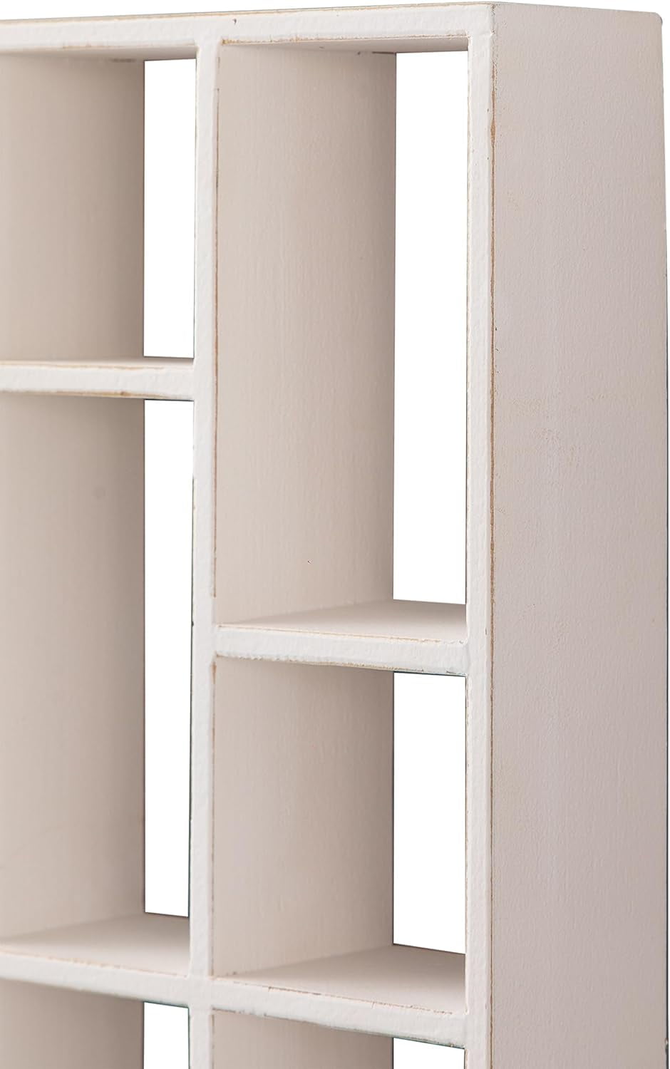 SOFE Wood White Shadow Box Frame with Shelves, 3 Tier Wall Shelving Unit, Wall Mounted Curio Cabinet, Floating Cube Shelves for Wall, Knick Knack Display Shelf, Display Cases for Collectibles