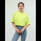 thumbnail image 5 of Top Corto Holgado de Corta para Mujer, Cuello Redondo, Hombros Caídos, Informal, Estilo Cuadrado, para Yoga, Correr, Corto Verde XL, 5 of 8