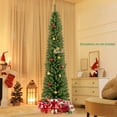 thumbnail image 3 of Costway Árbol de Navidad artificial con forma de lápiz de 210 cm con 523 puntas de ramas de alambre con memoria, 3 of 5