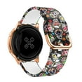 thumbnail image 1 of ALMNVO (Single pack 3pack) 20mm Compatible with Galaxy Watch 5 4 40/44mm Watch 5 Pro 45mm Samsung Galaxy Watch 4 Classic 42/46mm Galaxy Watch Active 2/3 Flower Silicone Pattern Replacement Strap, 1 of 6