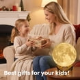 thumbnail image 6 of GUPUP Moon Lamp Night Light for Kids Adults, 4.7 Inch 16 Color 3D Printed LED Moonlight Night Lamp for Bedroom, 6 of 7