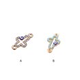 thumbnail image 4 of 10 piezas de conector de cuentas sueltas de ojo azul, suministro de joyería, colgante colgante para manualidades DIY, accesorios para Ropa, zapatos y accesorios Miscelánea Diamante de imitación blanco Qarigey AP010920-01B, 4 of 6