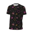 thumbnail image 6 of Wukai Heart and Stars Print Men's Short-Sleeved Mesh T-Shirt,Quick-Dry Short Sleeve Workout T-Shirt-Large, 6 of 8