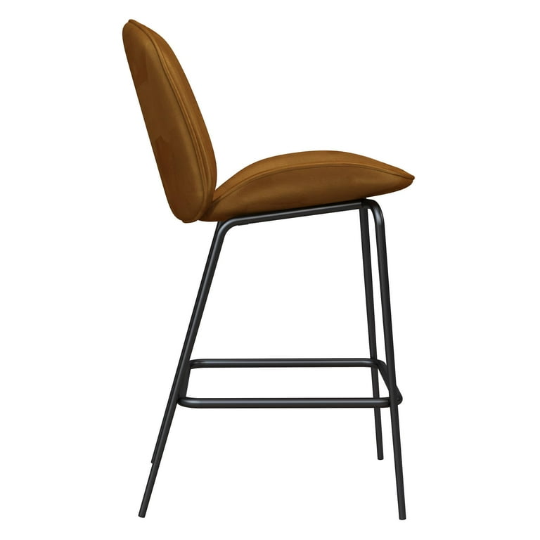 CosmoLiving by Cosmopolitan Astor 24 Counter Height Bar Stool Terracotta Velvet Walmart