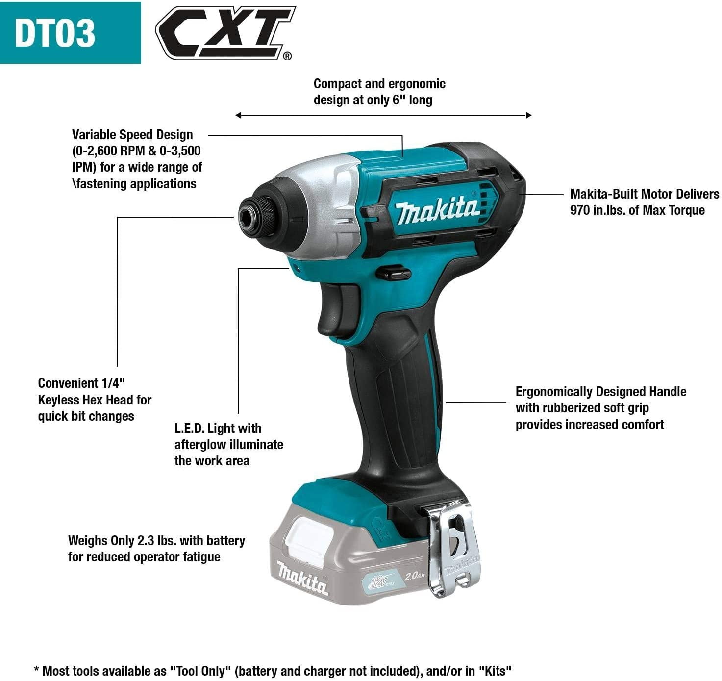 Makita 12V CXT CORDLESS IMP DRIVER (BARE)