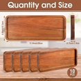 thumbnail image 2 of 10 Pcs Mango Wooden Serving Platters Rectangular Wood Serving Trays 12 x 5 Inch Wooden Cheese Plates for Food Solid Wood Charcuterie Board for Snack Fruit Sushi Appetizer Home Bar Decor, 2 of 7