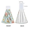 thumbnail image 4 of Wobogo Rose Sparrow Drawing Hand Towel Set of 2 Absorbent for Kitchen and Bathroom With Velcro Hanging Loop 18.2×14in, 4 of 7