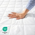 thumbnail image 3 of Bare Home Quilted Mattress Pad - Cooling Mattress Cover - Deep Pocket - California King, White, 3 of 10