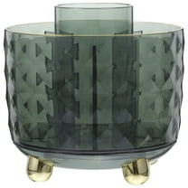 FRCOLOR Dark Green Rotating Pencil Holder for Desk Use Made of Plastic 360 Degree Rotatable