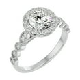 thumbnail image 4 of SuperJeweler 1 1/3 Carat Halo Moissanite Engagement Ring in 14 Karat White Gold for Women, 4 of 5